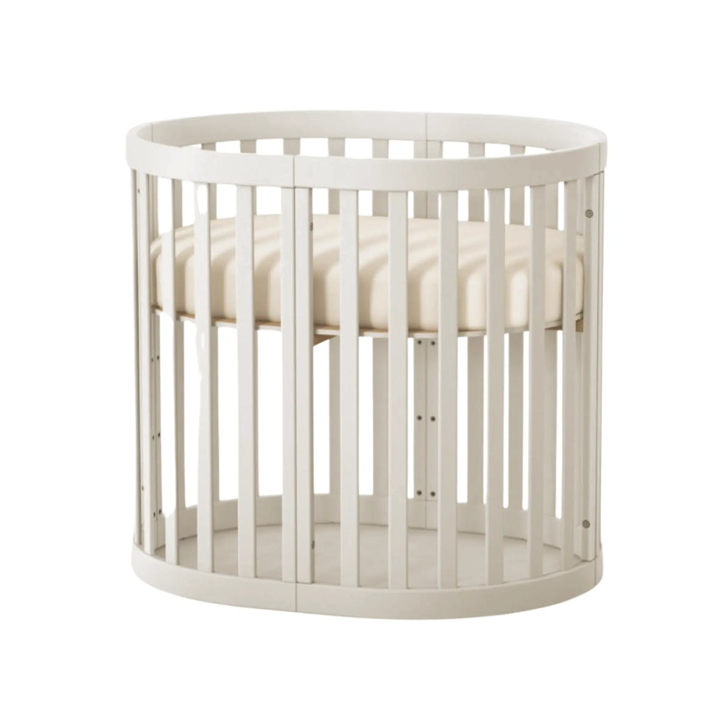 Veres Rom Ovale Babybett (90x70 cm), Buche, antibakterielle Farbe mit Silberionen