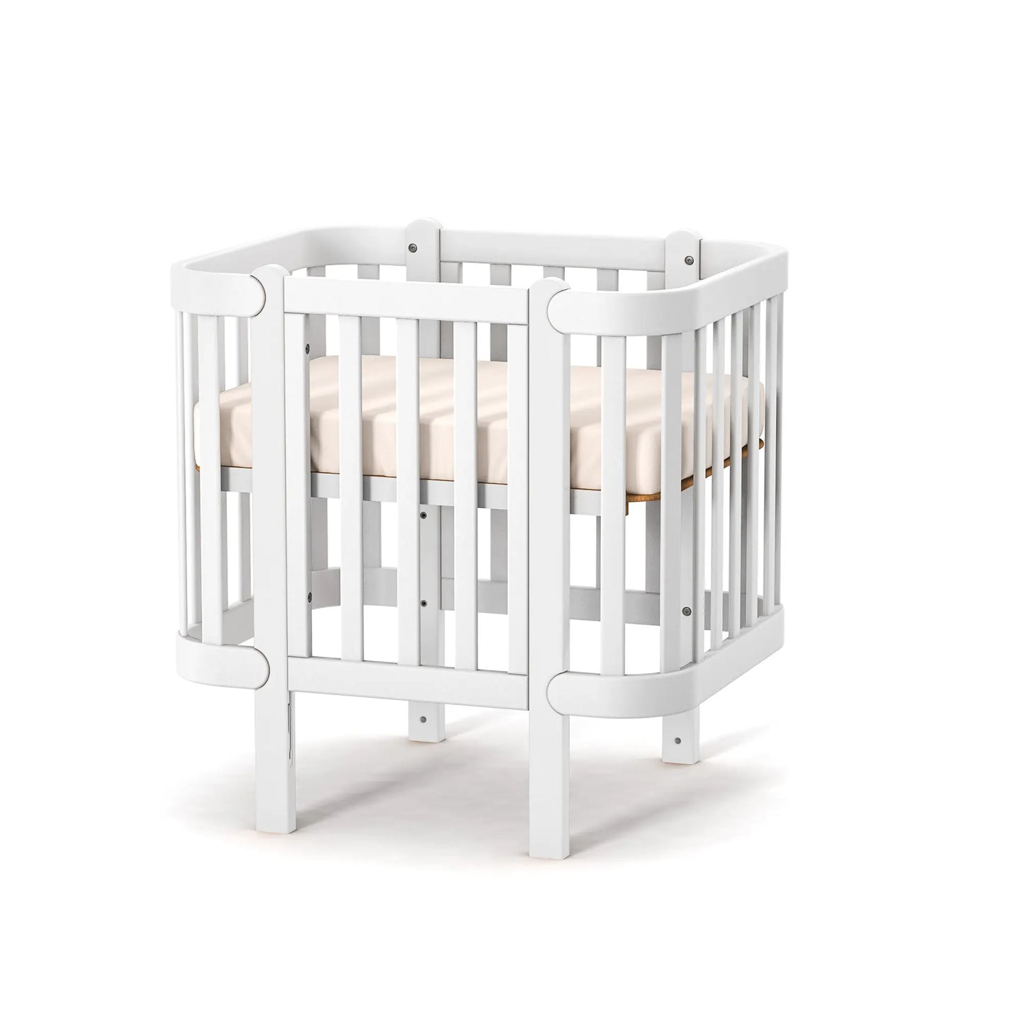 Umbausatz für das Babybett Veres Monaco in Weiß – universeller Umbausatz zur Verwandlung des Babybetts in ein Mini-Bett, passend für alle Modelle in Weiß.