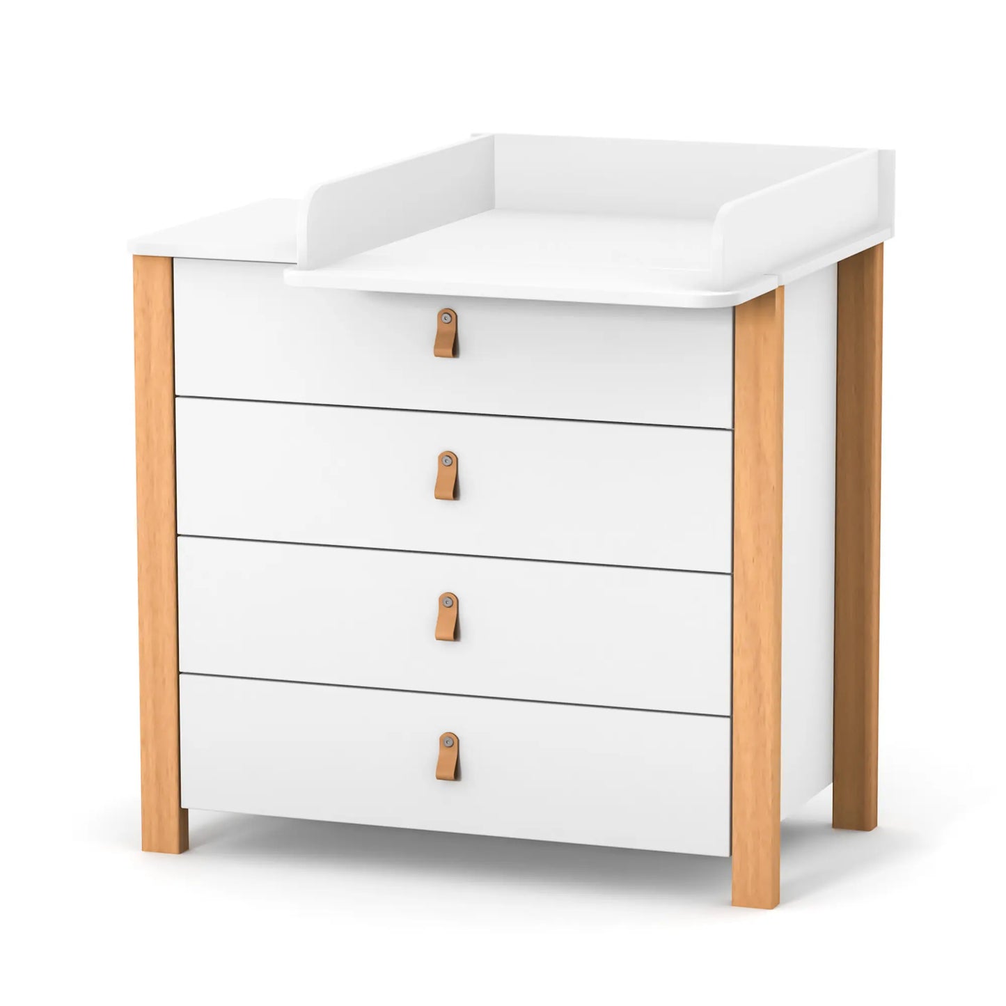 Veres Monaco 900 Kinderkommode (90 cm) mit 4 Schubladen und Wickelaufsatz in modernem Design.