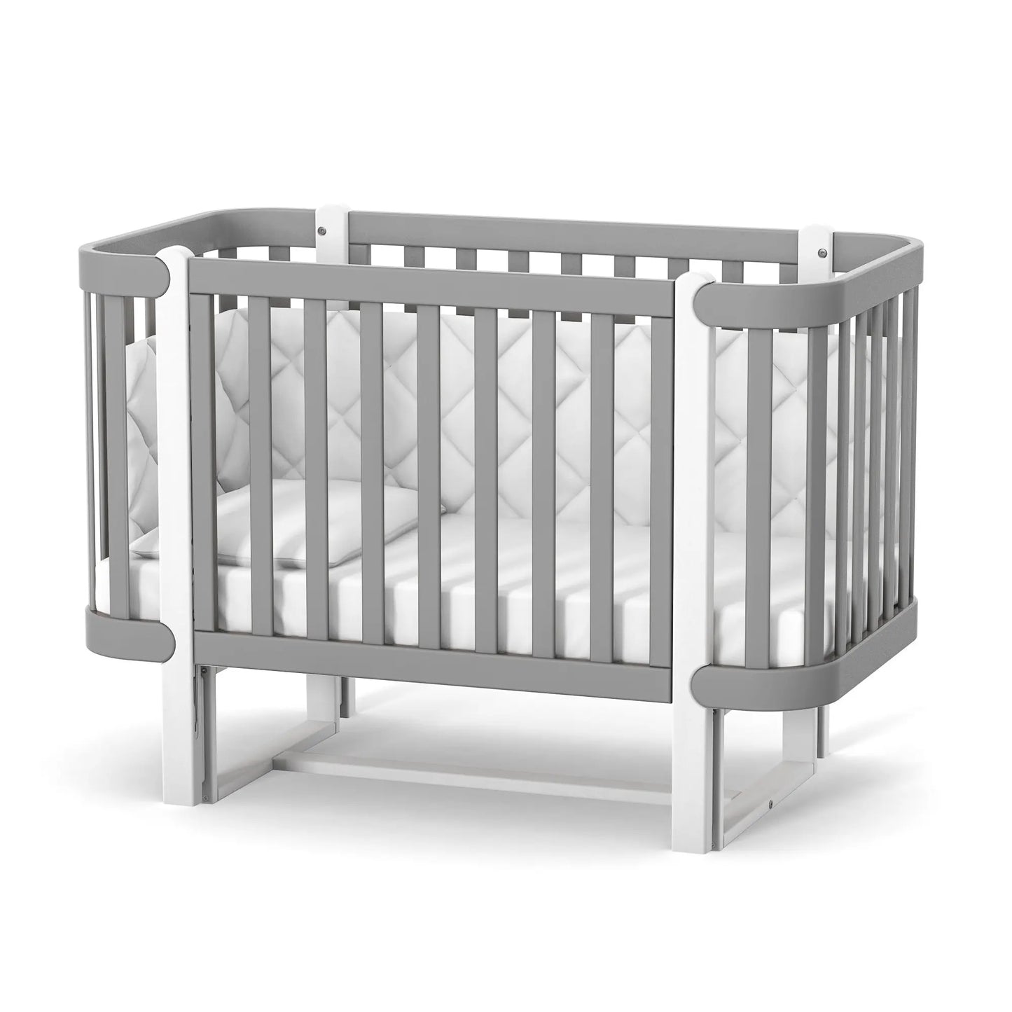 Veres Schaukelsystem im Kinderzimmer mit Babybett Monaco – ein modernes Kinderzimmer, in dem das Schaukelsystem perfekt mit dem Babybett Monaco harmoniert