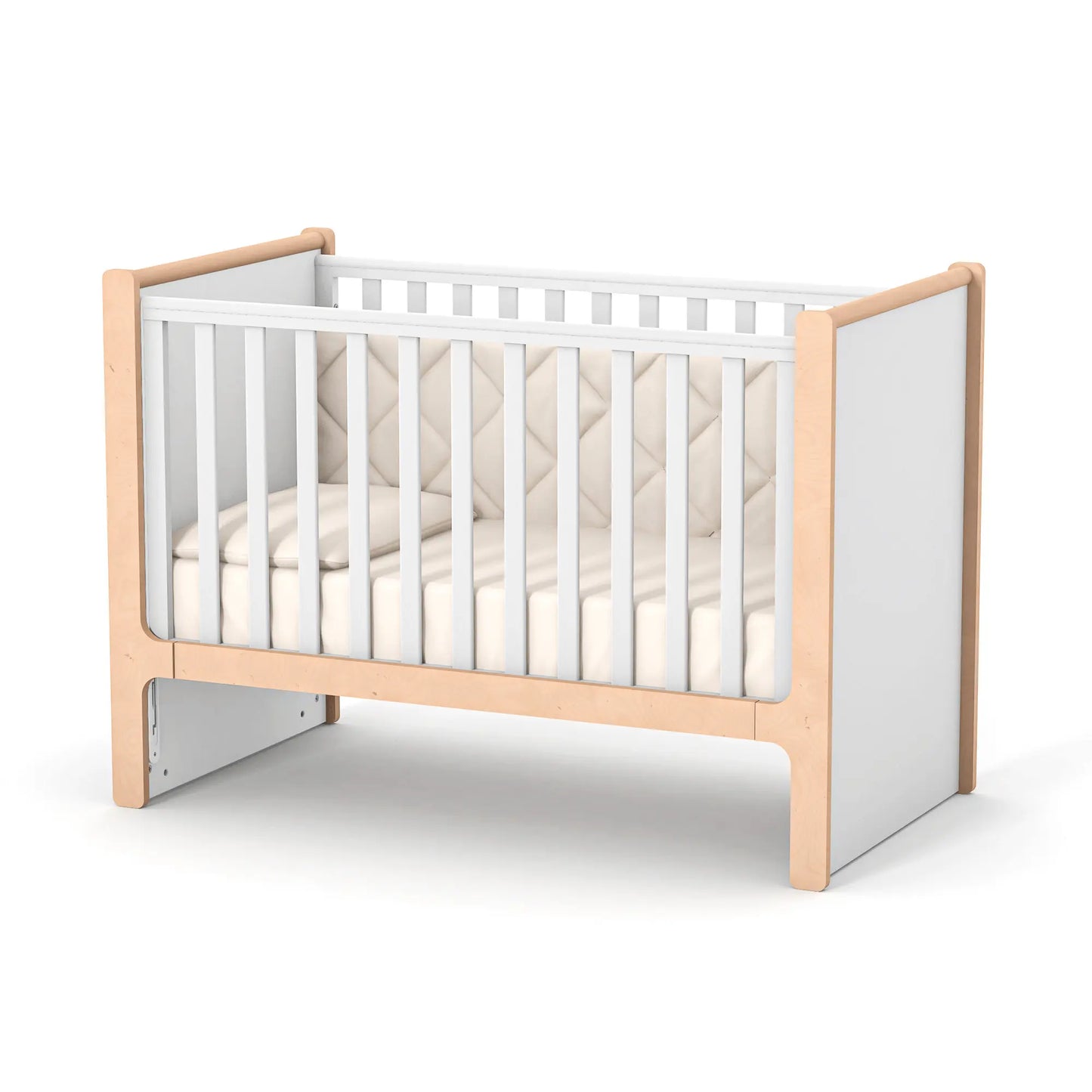 Veres Nice Babybett mit beweglicher Seitenwand in Anthrazit-Natur – Babybett Veres Nice mit beweglicher Seitenwand für einfachen Zugang zum Baby.