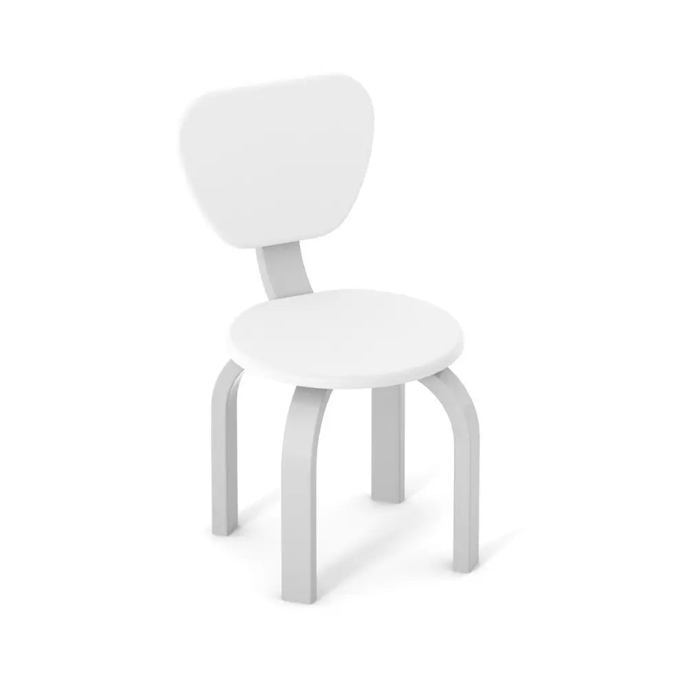 Kinderstuhl Veres Monaco, Weiß Grau, minimalistisches Design für Kinder