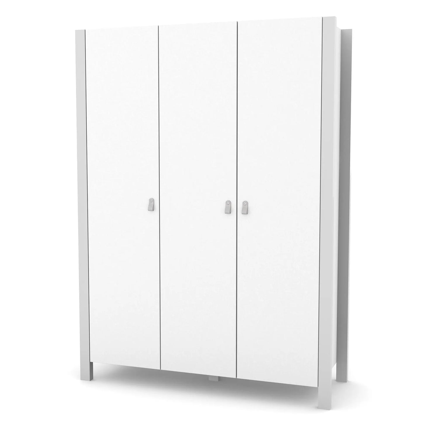 Veres Monaco 1310 Kinderkleiderschrank Dreitürig in Weiß Grau. Modernes Design mit einer schicken Farbkombination für das Kinderzimmer.