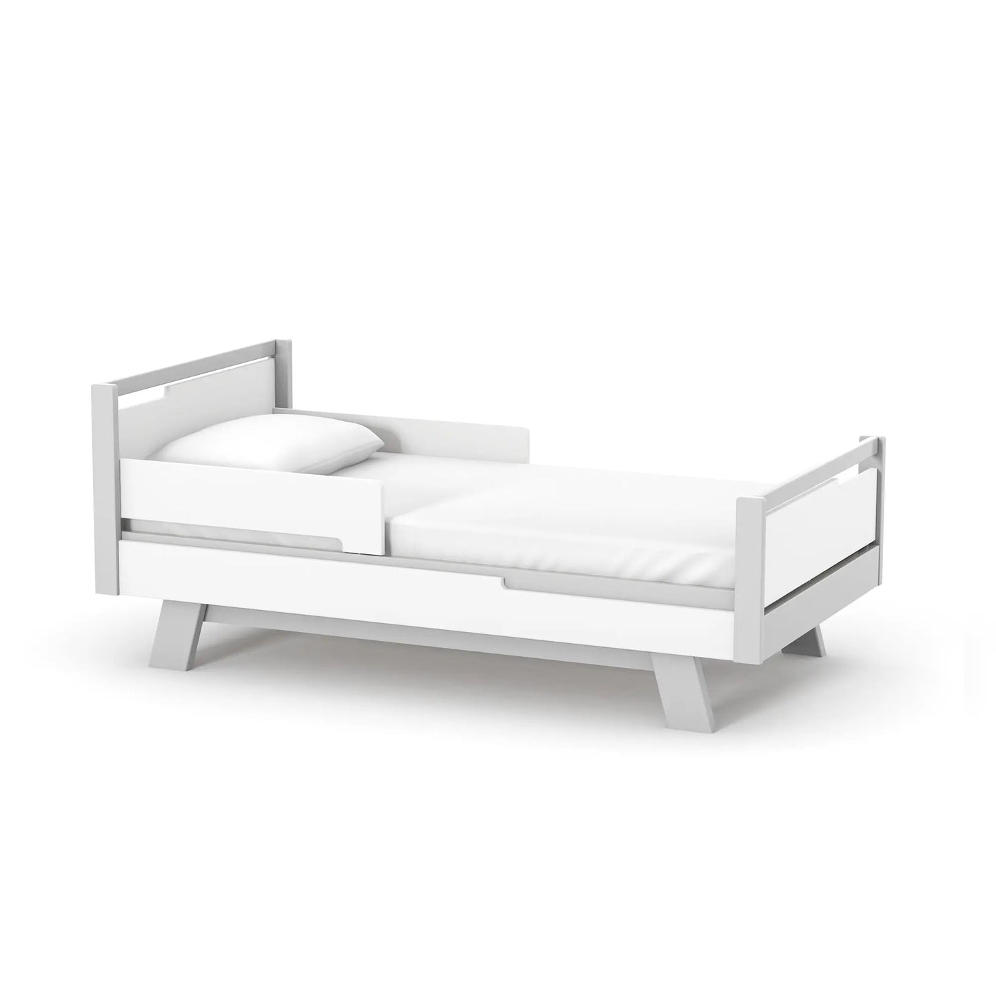 Veres Manhattan 160 Jugendbett in Weiß Grau. Schlichtes und elegantes Design mit einer modernen Farbkombination und praktischen Stauraummöglichkeiten.