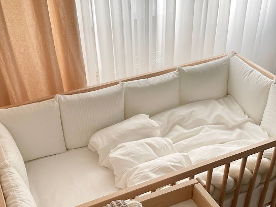 Babybettwäsche-Set 6 für 120x60 Velvet Milchweiß
