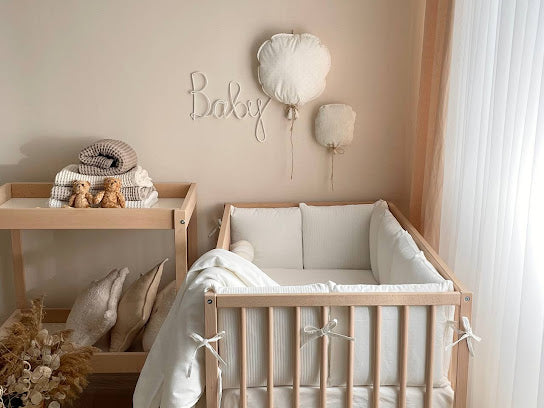 Babybettwäsche-Set 6 für 120x60 Velvet Milchweiß
