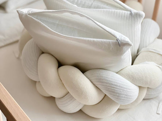 Babybettwäsche-Set 6 für 120x60 Velvet Milchweiß