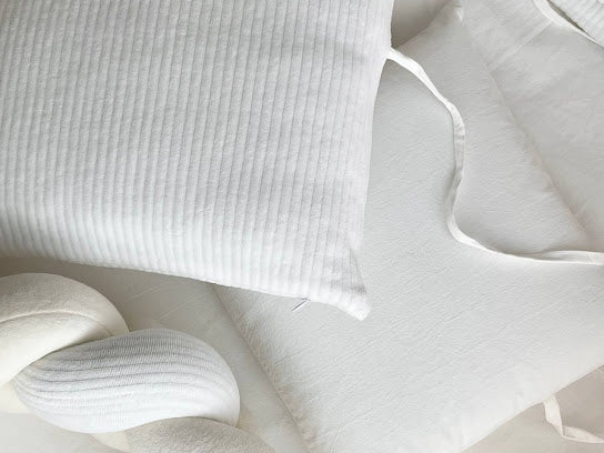 Babybettwäsche-Set 6 für 120x60 Velvet Milchweiß