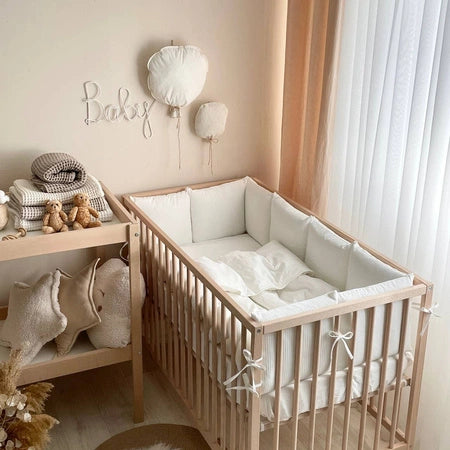 Babybettwäsche-Set 6 für 120x60 Velvet Milchweiß