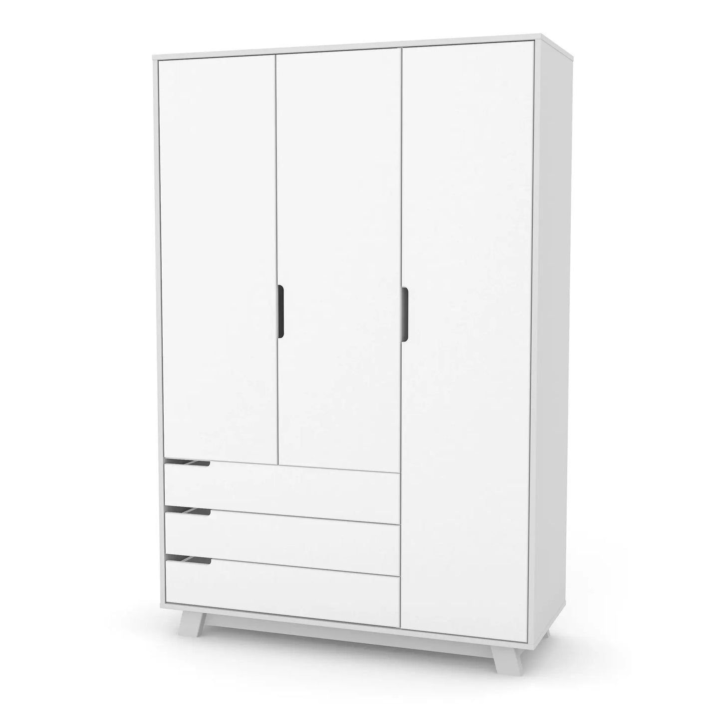 Veres Manhattan 1200 Kinderschrank in Weiß Grau. Schlichte Eleganz mit einer modernen Farbkomposition und praktischen Stauraumlösungen für das Kinderzimmer.