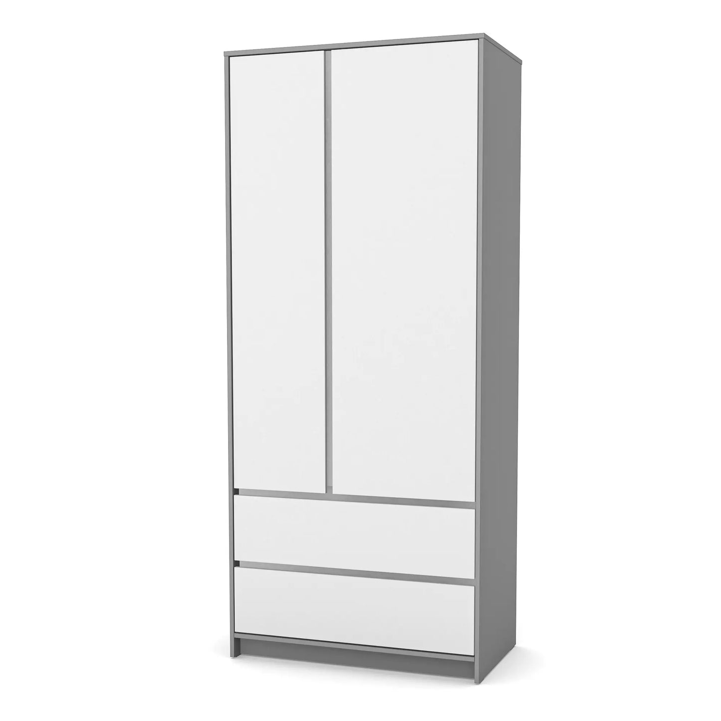 Veres Bern 900 Schrank mit Schubladen, zweitürig (90 x 50,3 x 207,1 cm) in modernem Design, ideal für Kinderzimmer.