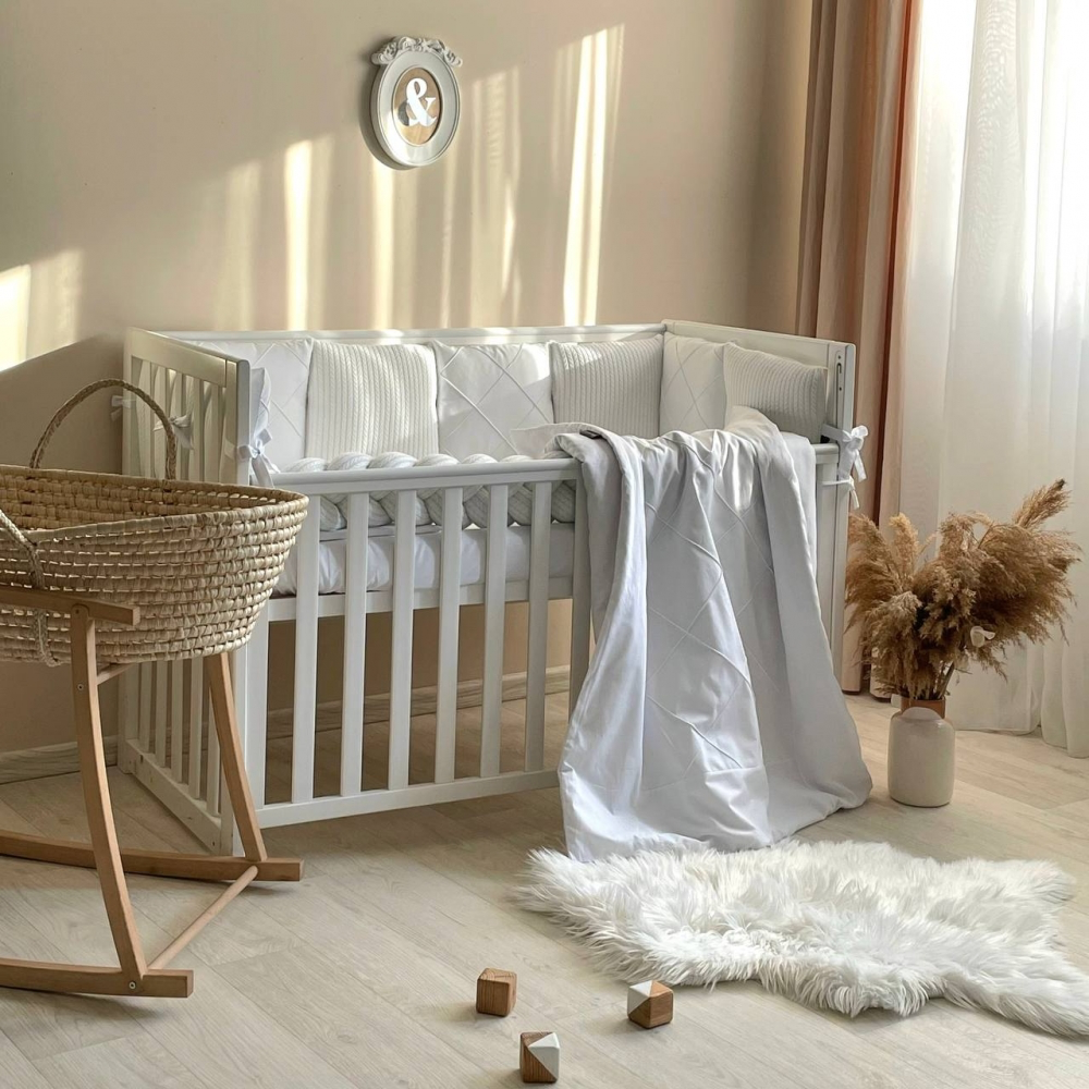 Babybettwäsche-Set 6 für 120x60 TraumLand Weiß