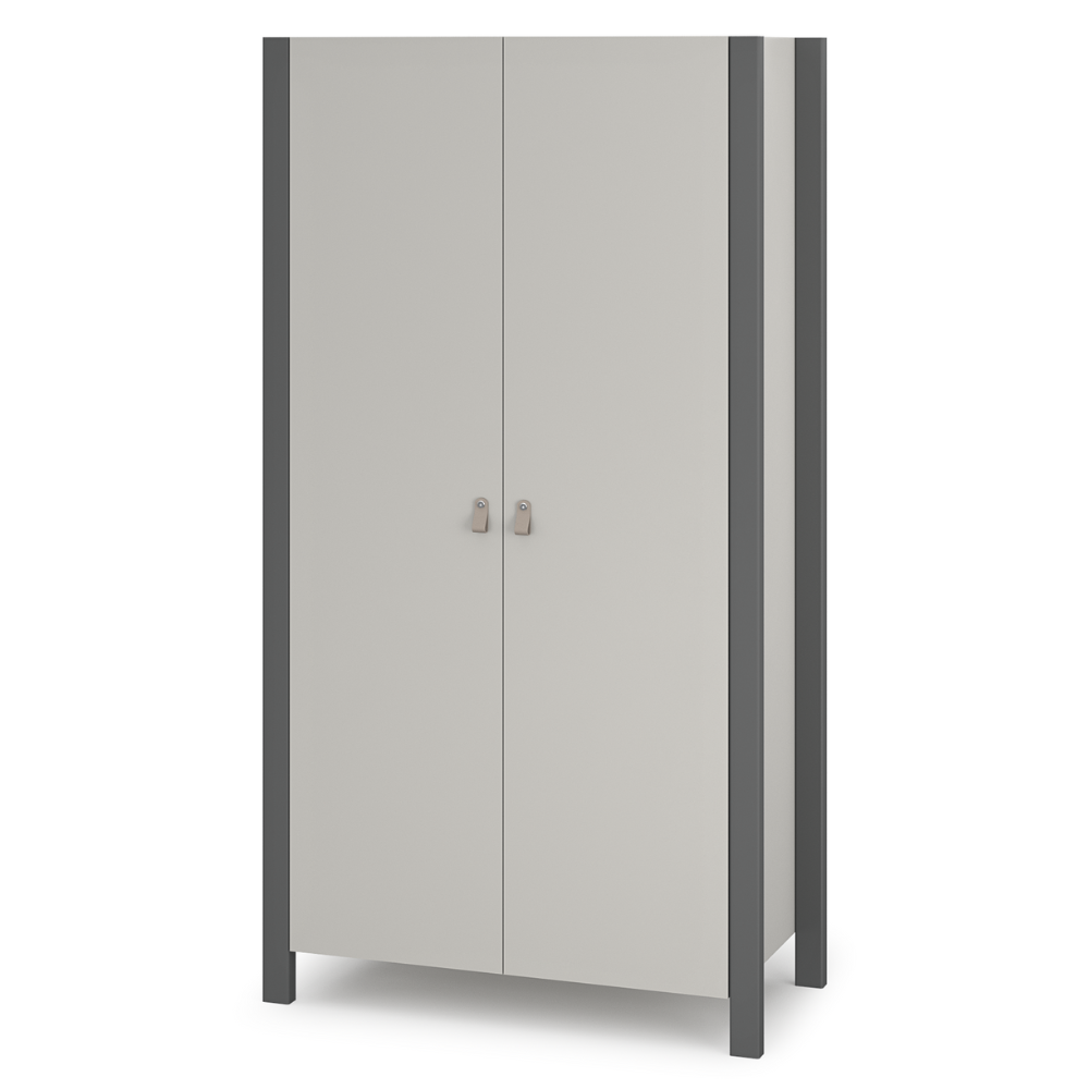 Veres Monaco 960 Weiß Natur Kinderkleiderschrank, zweitürig (96x47x180 cm)