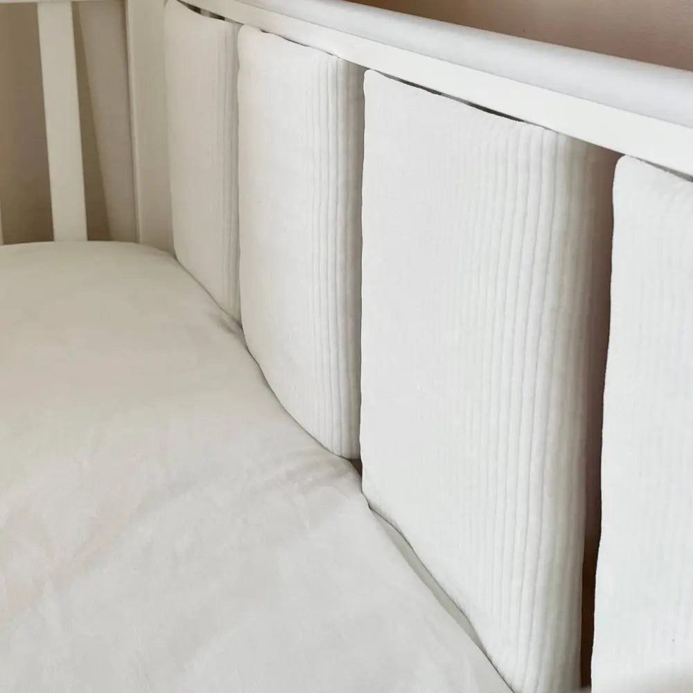 Babybettwäsche-Set 6 für 120×60 cm Mosaik Velvet Milchweiß