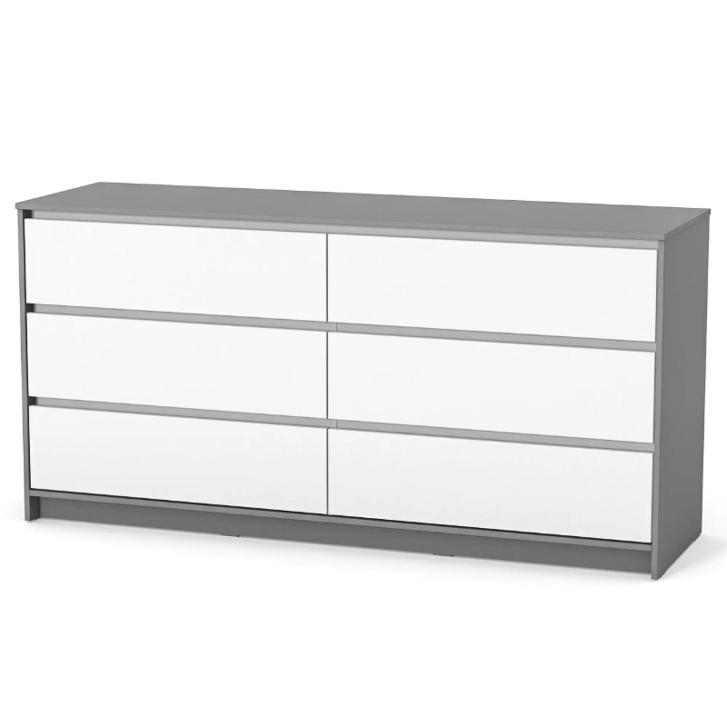 Veres Bern 1750 Kinderkommode (175 cm) mit geräumigen Schubladen in modernem, grauen Design.