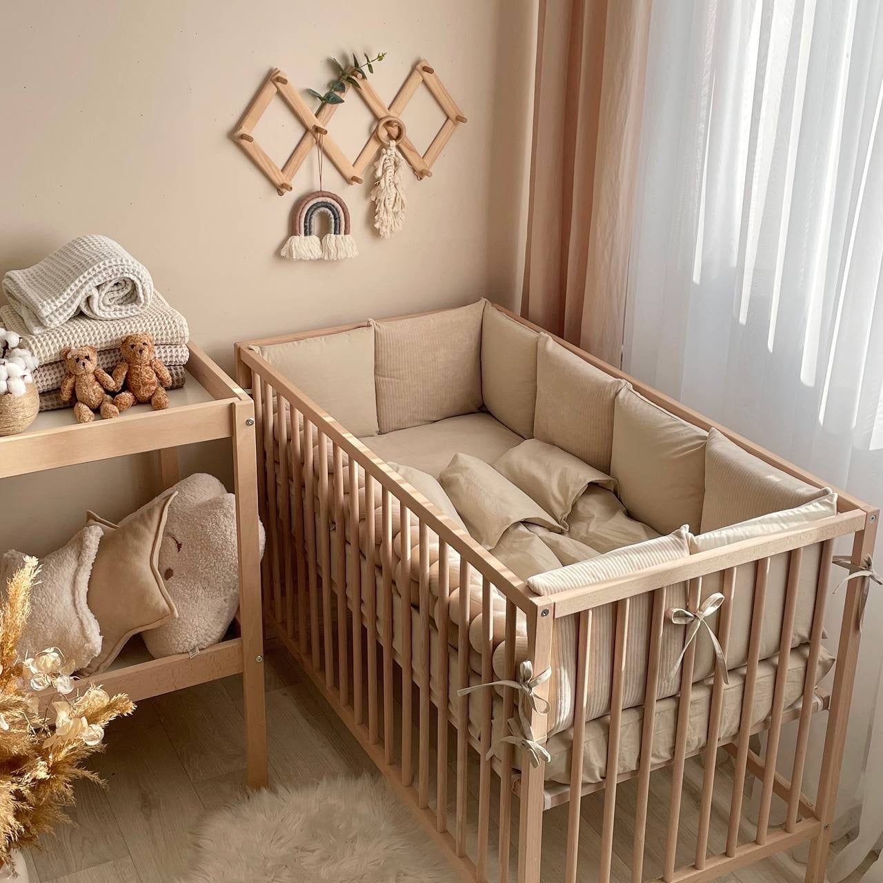 Babybettwäsche-Set 6 für 120x60 Velvet Mokka