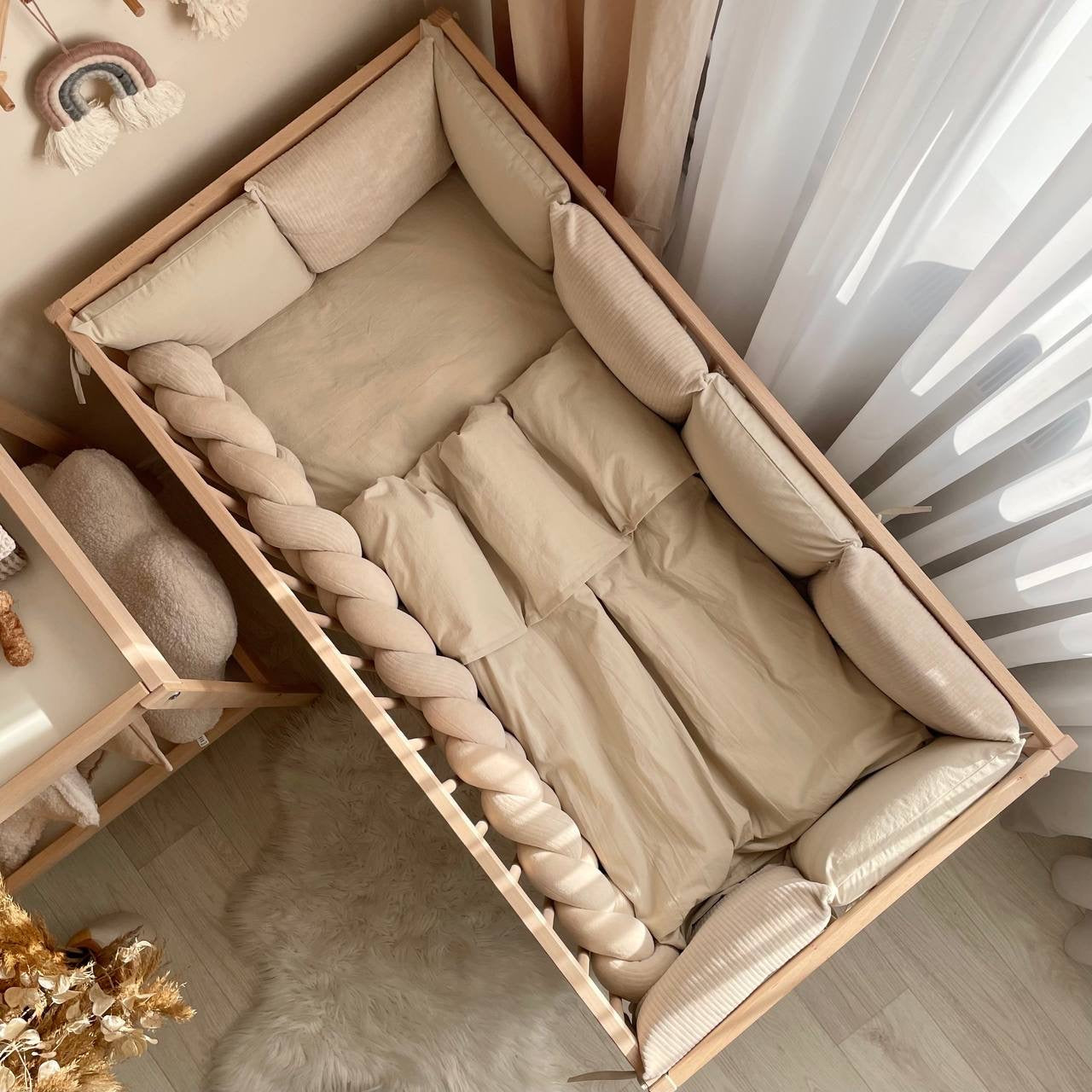 Babybettwäsche-Set 6 für 120x60 Velvet Mokka