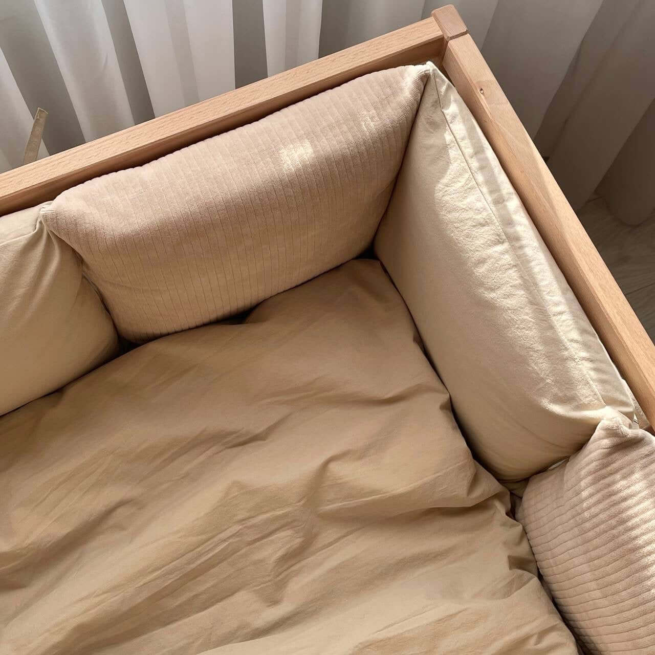 Babybettwäsche-Set 6 für 120x60 Velvet Mokka