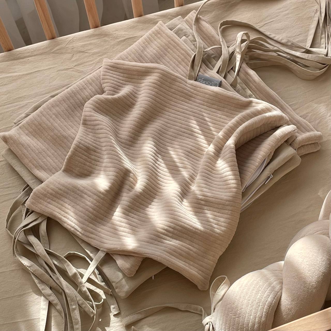Babybettwäsche-Set 6 für 120x60 Velvet Mokka