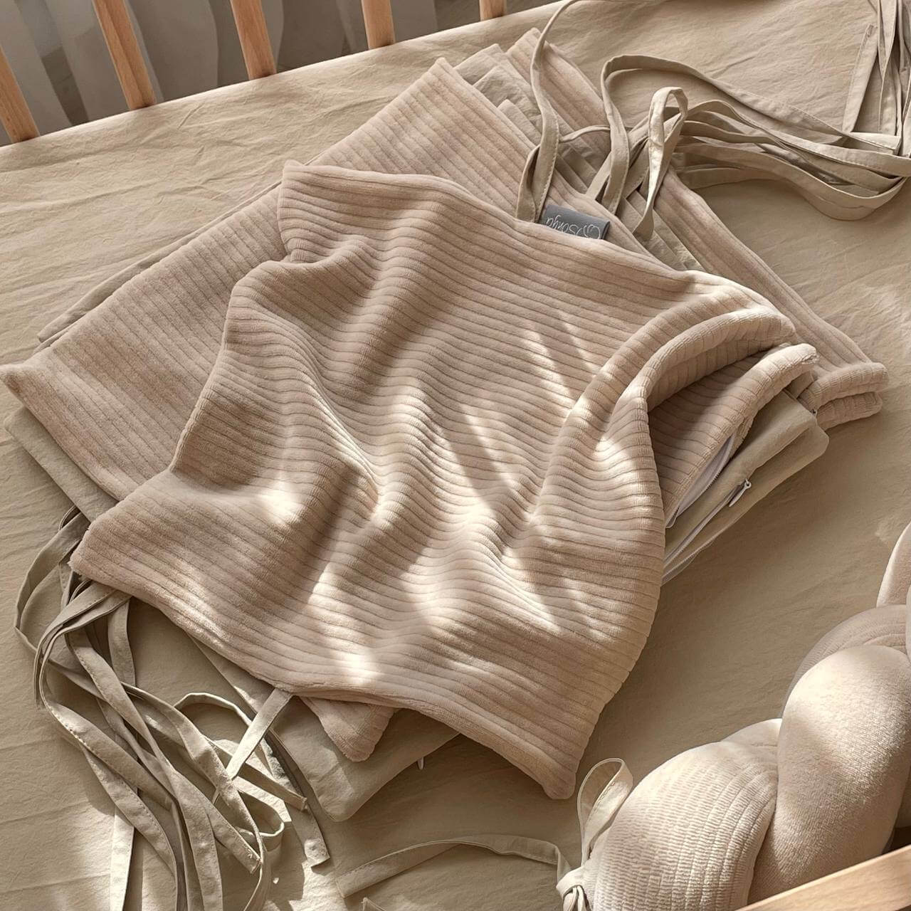 Babybettwäsche-Set 6 für 120x60 Velvet Mokka