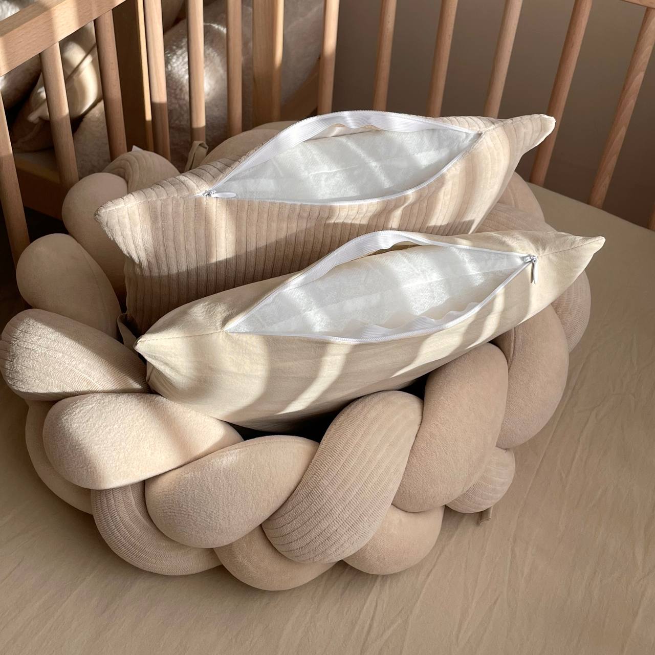 Babybettwäsche-Set 6 für 120x60 Velvet Mokka