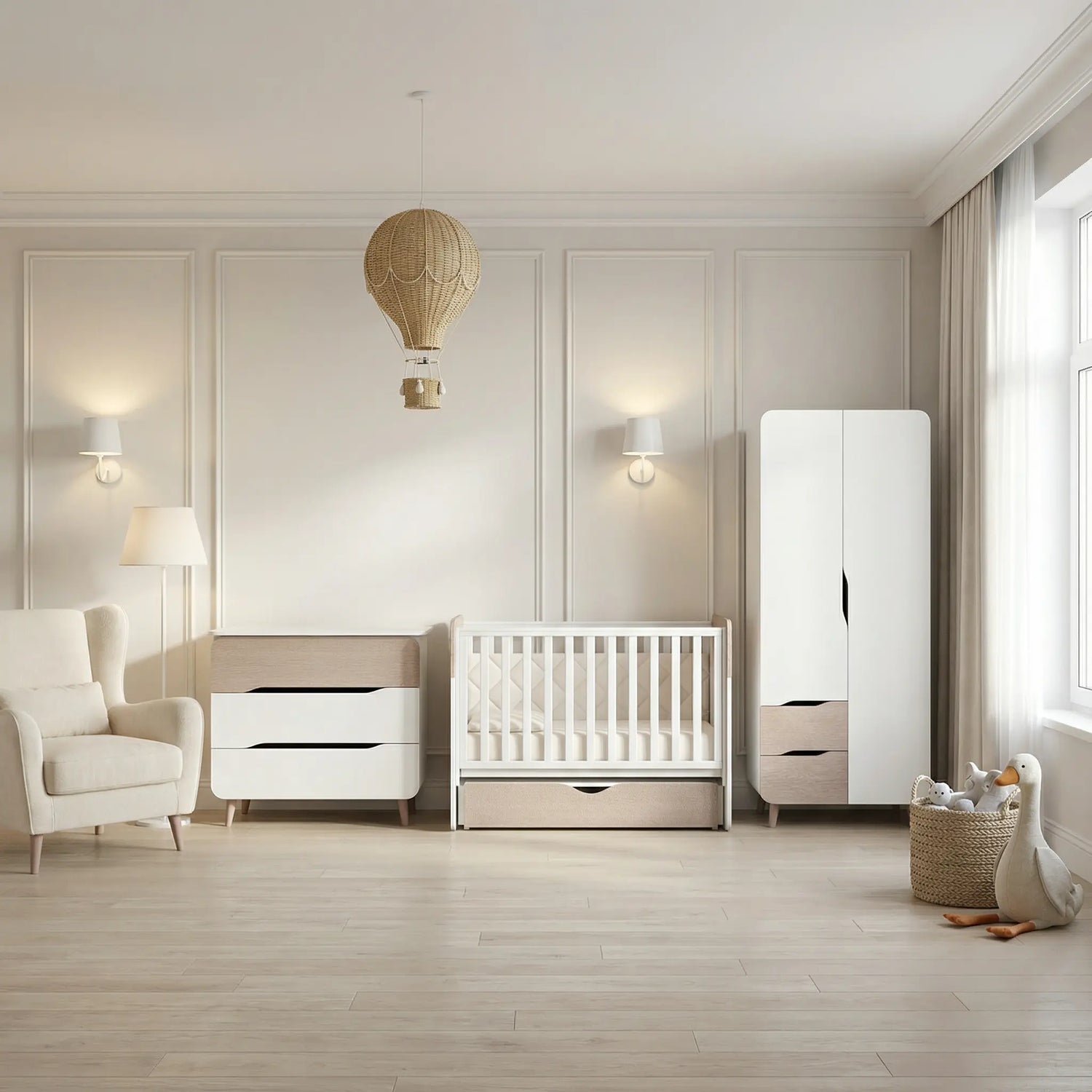 Veres Sydney Kollektion: Elegante Möbel für das Kinderzimmer mit modernen Linien, hochwertigen Materialien und praktischen Funktionen für komfortable Aufbewahrung und Organisation