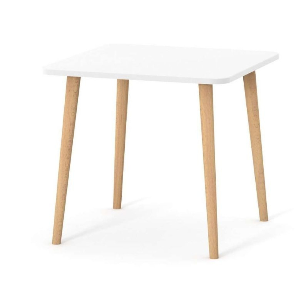 Kindertisch Veres New York in Weiß und Naturholz – eleganter und funktionaler Tisch für Kinder aus hochwertigen Materialien.