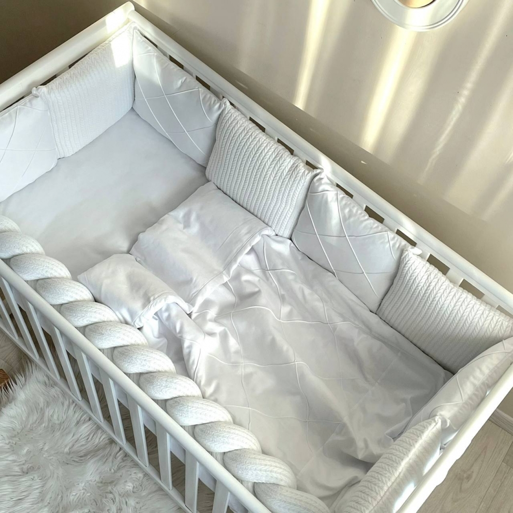 Babybettwäsche-Set 6 für 120x60 TraumLand Weiß