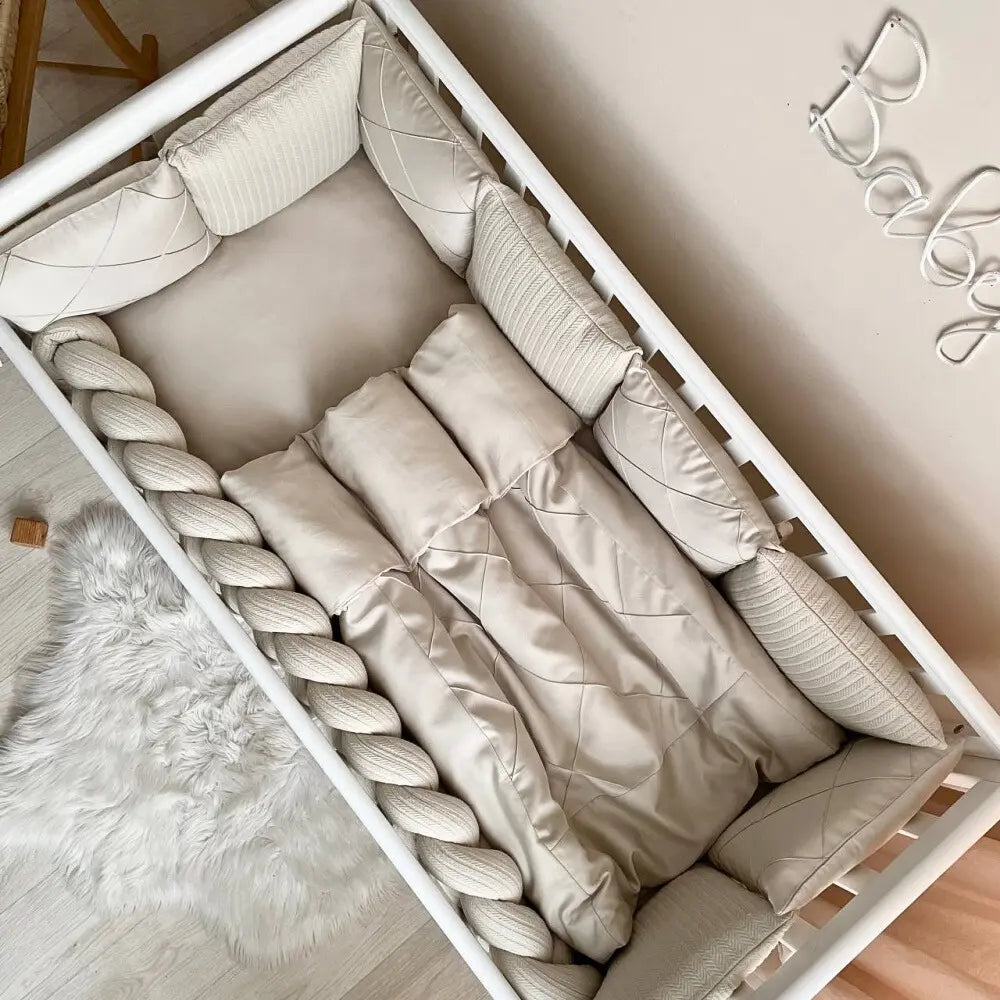 Babybettwäsche-Set 6 für 120x60 TraumLand Latte