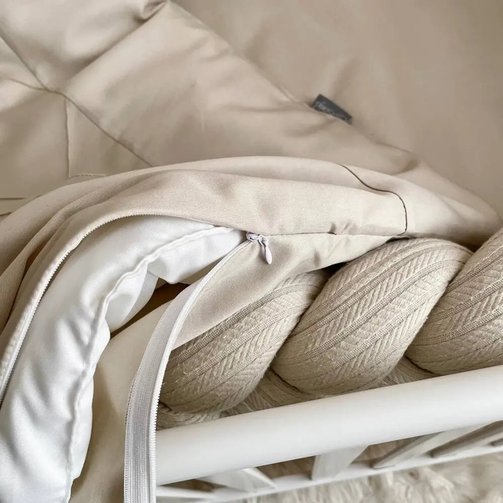 Babybettwäsche-Set 6 für 120x60 TraumLand Latte