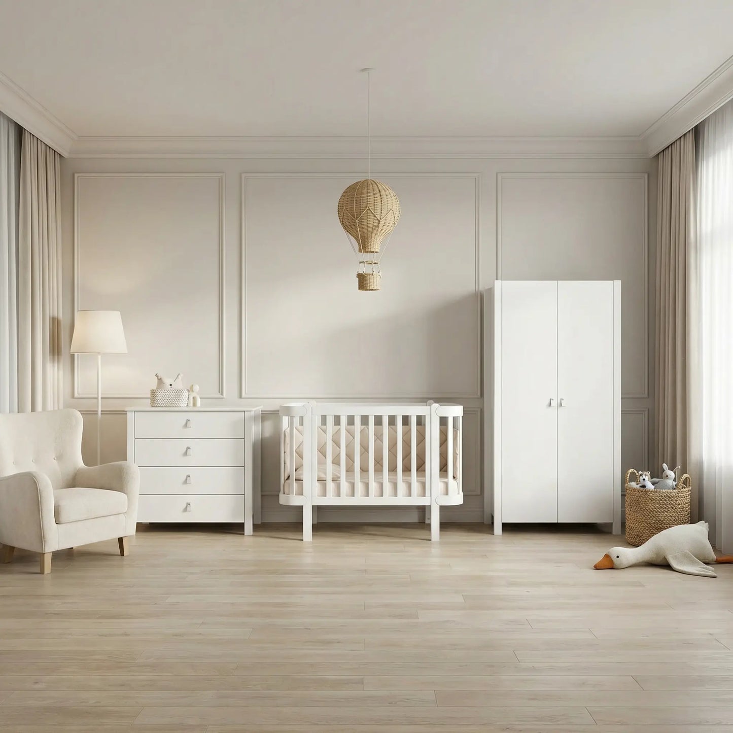 Veres Monaco Babybett (120x60 cm) • Premium Kollektion, sicher & multifunktional