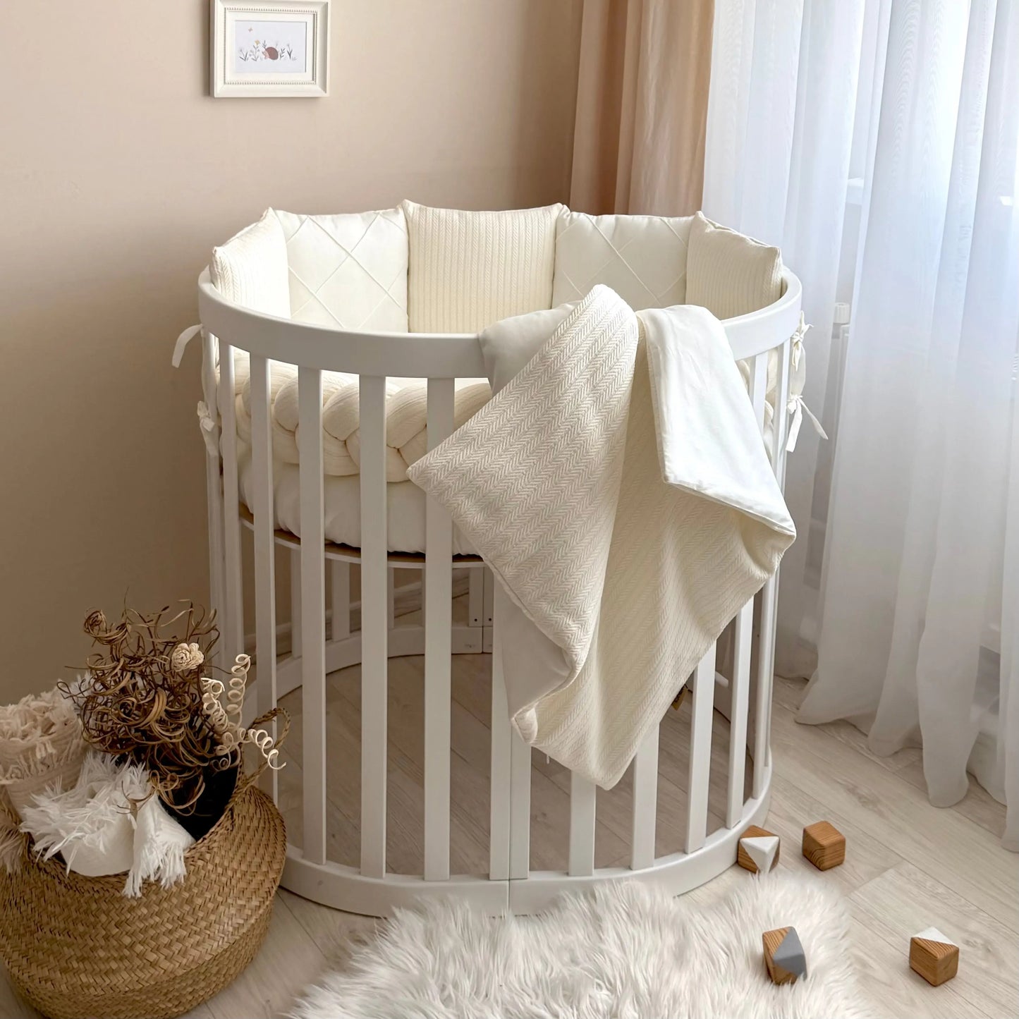 Babybettwäsche-Set für Veres Rom 90×70 cm TraumLand Milchweiß