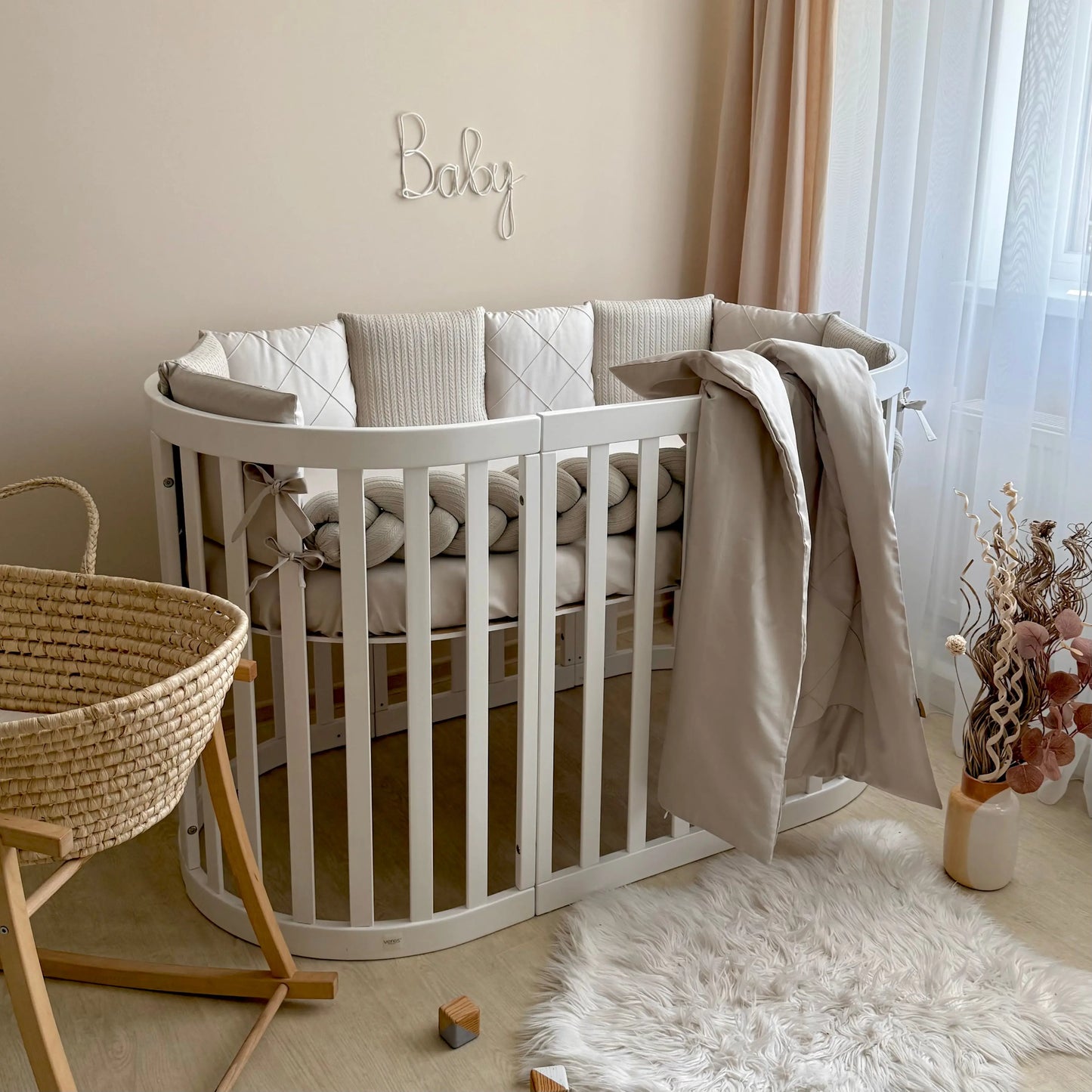 Babybettwäsche-Set  für Veres Rom 90x70 und 140x70 cm TraumLand Latte