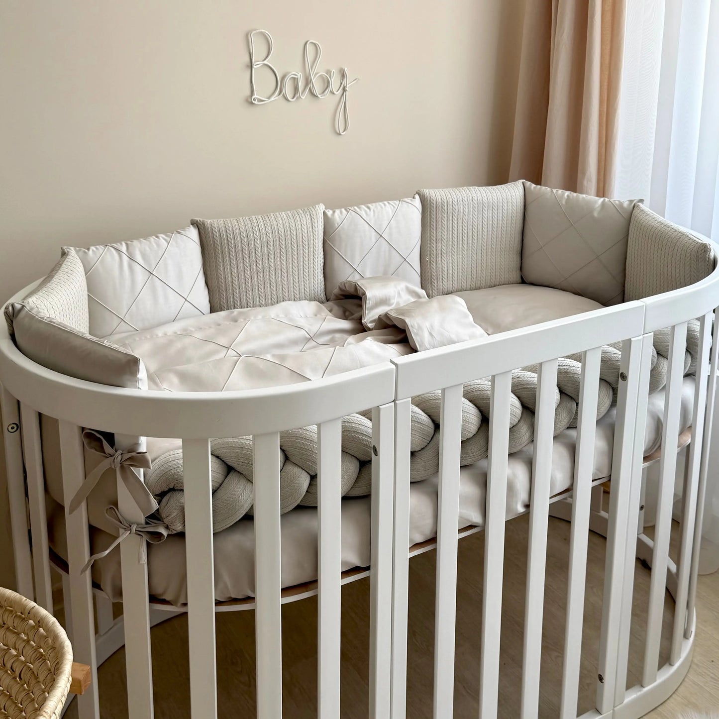 Babybettwäsche-Set  für Veres Rom 90x70 und 140x70 cm TraumLand Latte