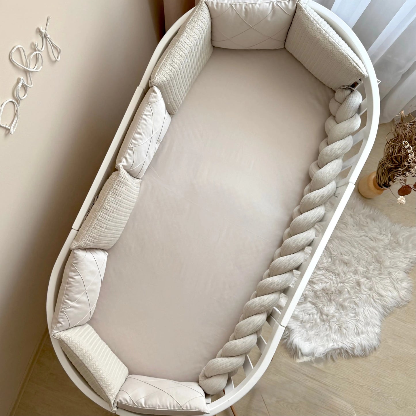Babybettwäsche-Set  für Veres Rom 90x70 und 140x70 cm TraumLand Latte