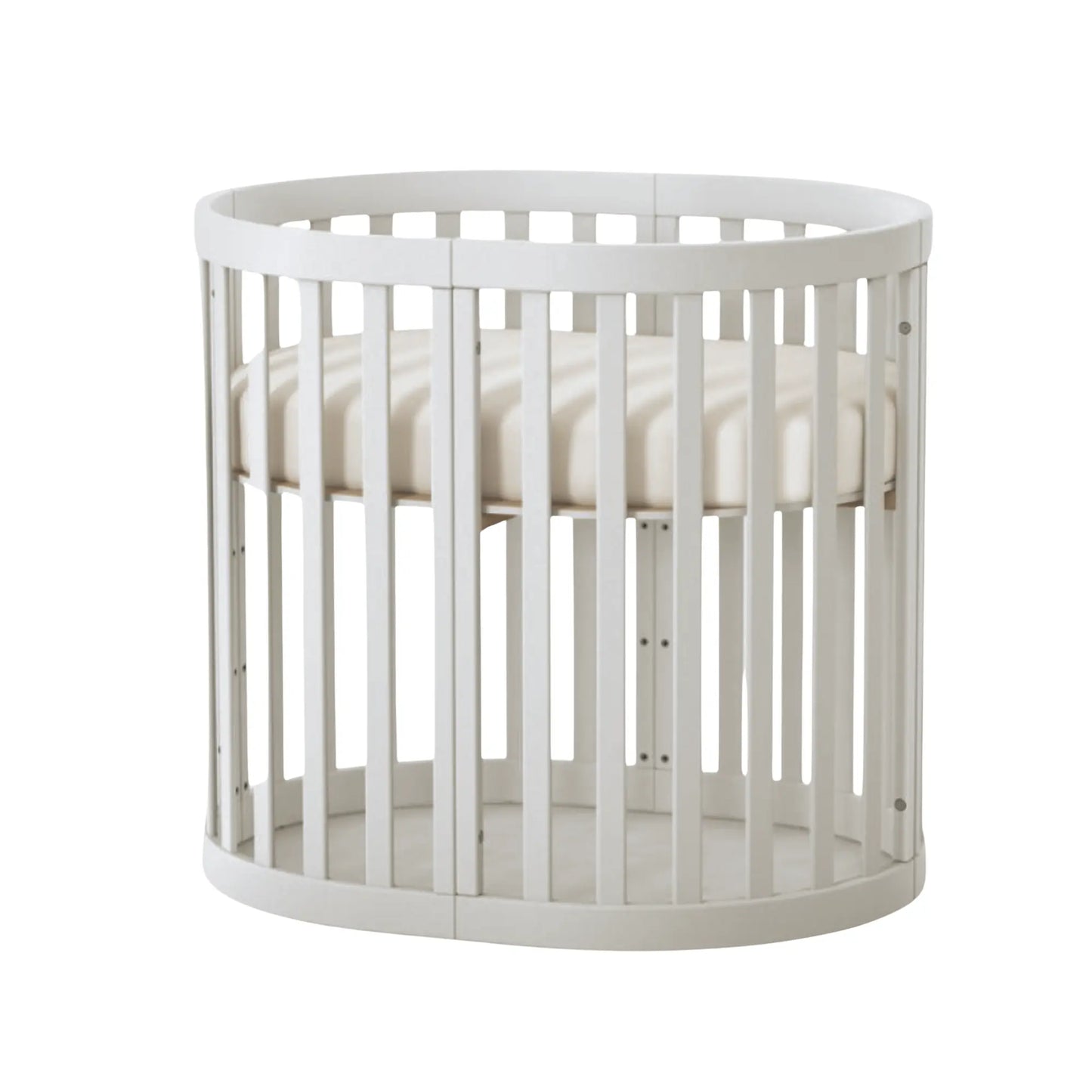 Veres Rom Ovale Babybett (90x70 cm) • Buche, antibakterielle Farbe mit Silberionen