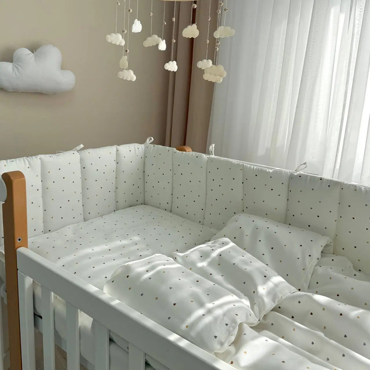 Babybettwäsche-Set für 120x60 cm Tiny Love Milchweiß